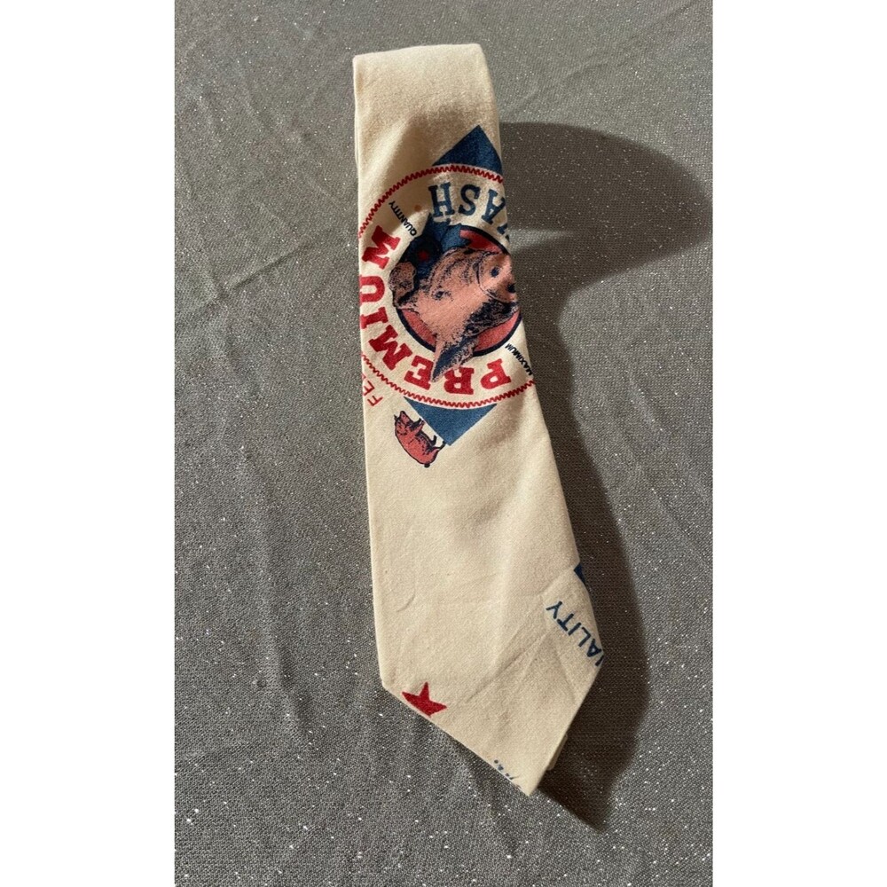 Vintage 90s Novelty Print Tie 1990s Retro Advertisement Minnesota Funky Dad Gift